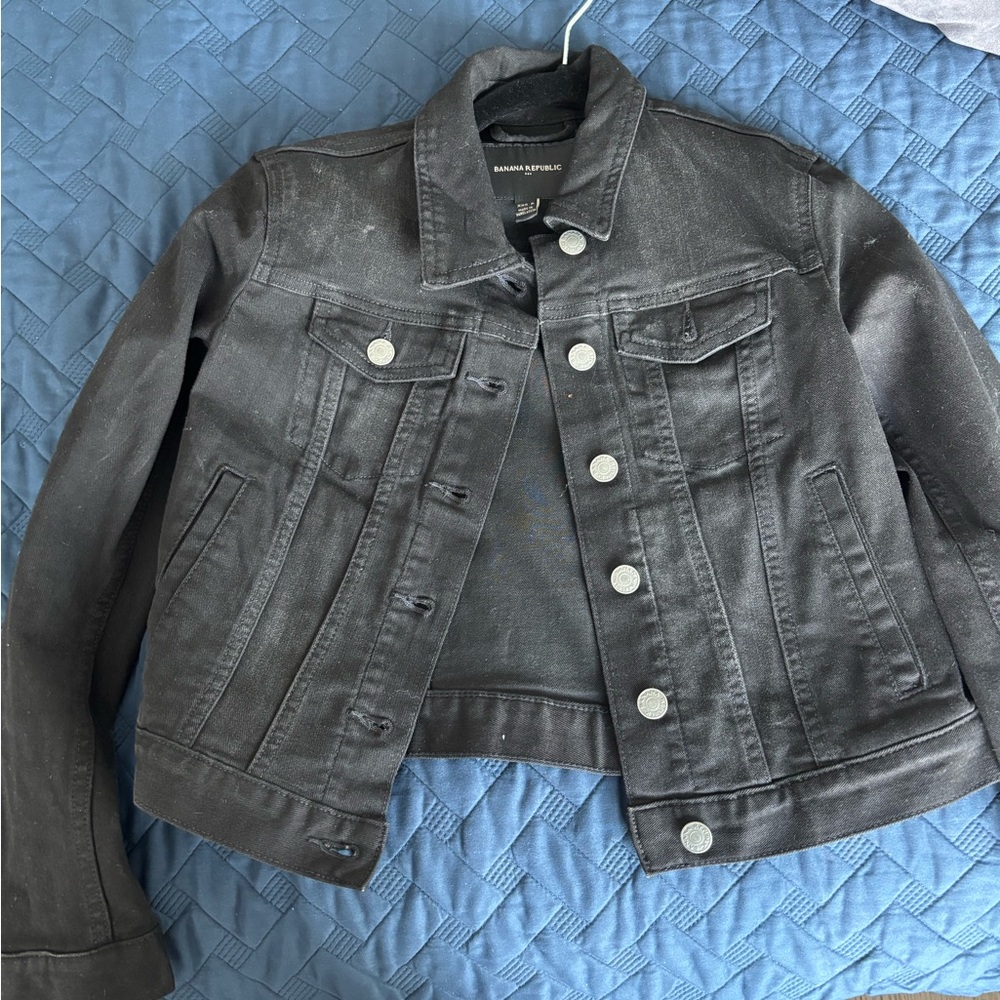 Black denim jacket